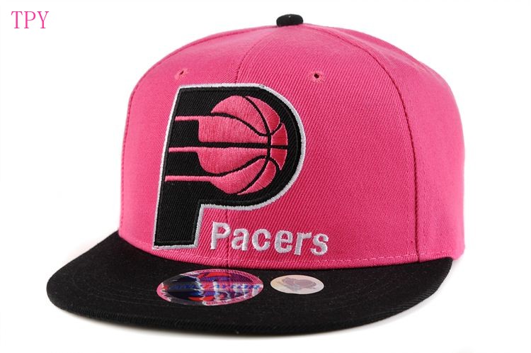 NBA Indiana Pacers Pink Black Hats